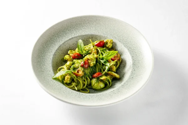 Спагетти с креветками